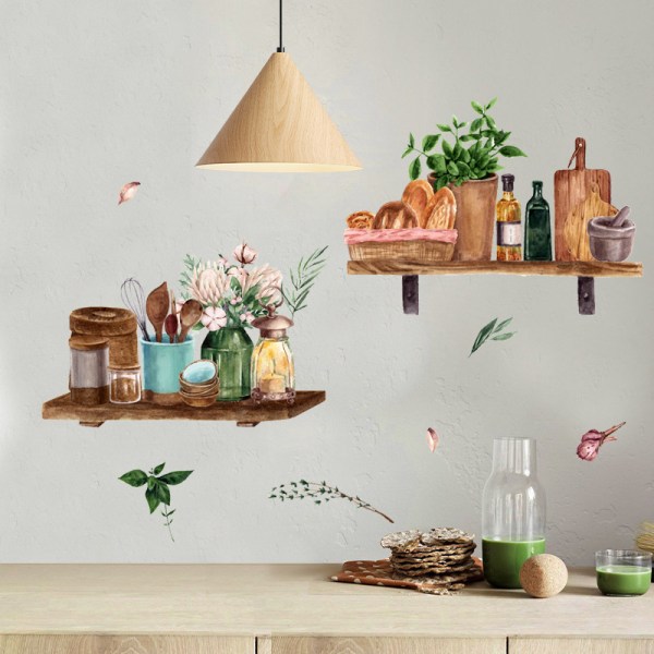 Set med 2 Köksblommiga Servis Mönster Matrum Layout Avtagbar