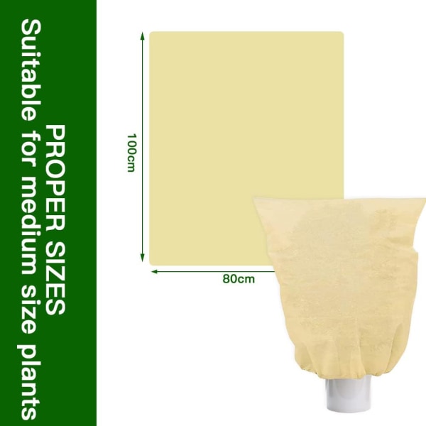 Växtskyddstäcke 80 x 100CM, 80g/m² Växtövervintringstäcke