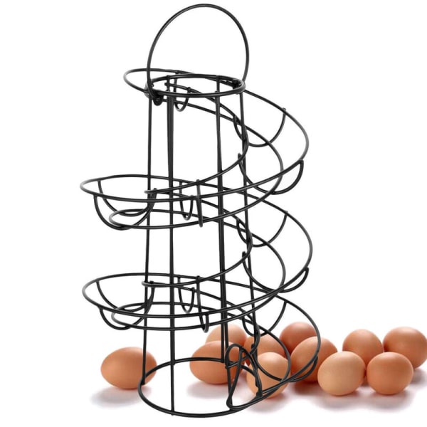 Kjøkken Creative Praktisk Egg Stativ Spiral Egg Basket