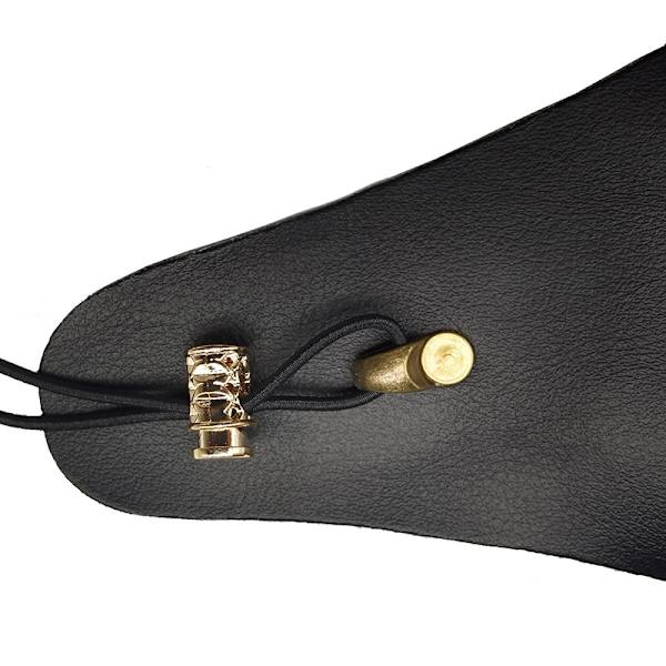 Buehåndbeskytter, 2 Finger Letvægts Åndbar Beskytter Holdbar Anti-Slip PU Læder Buehandske til Venstre Hånd Traditionel Langbue Buetilbehør