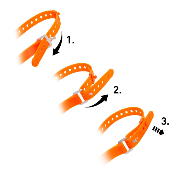 2 stk (lang sort + kort orange) multifunktionelle stropper spændebånd