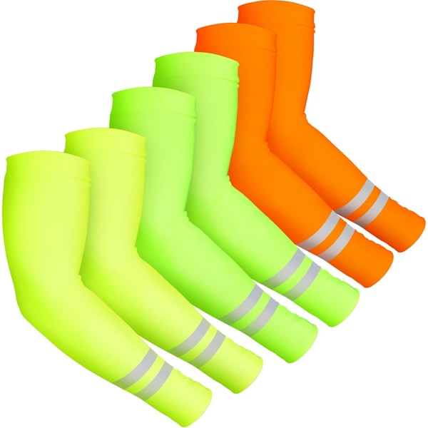 3 Par UV Solbeskyttende Arm Sleeves Kølende Kompressions Arm Sleeves til Kvinder Mænd Golf Udendørs Sport