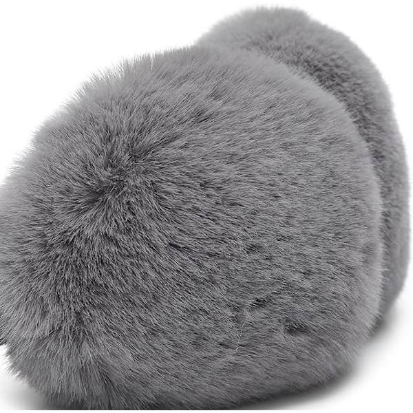 Unisex synteettiset turkis korvanlämmittimet (Harmaa), talvivaruste, korvanlämmittimet