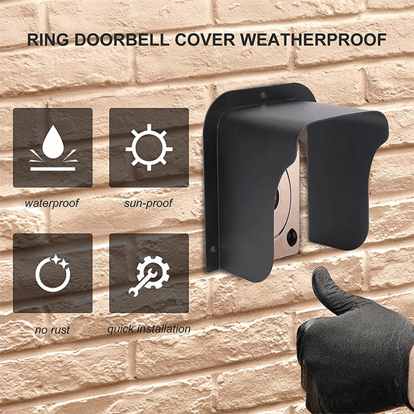 Ringeklokke regntrekk, solskjermingsboks for utendørs ringeklokke, metall s