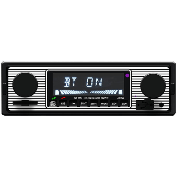 Bt Vintage Radio Mp3-spiller Stereo Usb Aux Classic Car Stereo Aud
