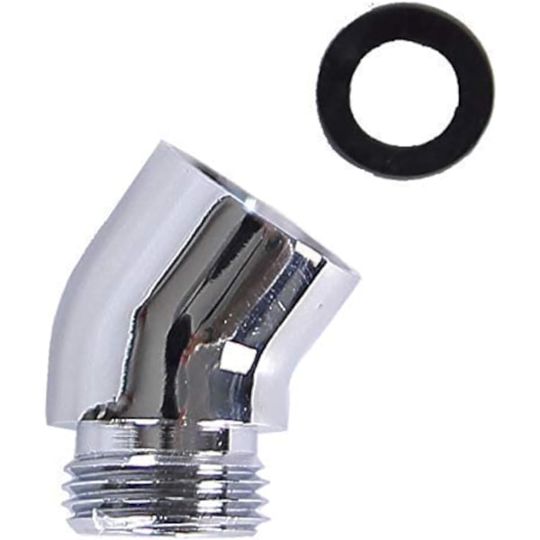 2-delt vinklet dusjhode 1/2' IG 1/2' Ag gjenger og 50° tilt (Winkel01)