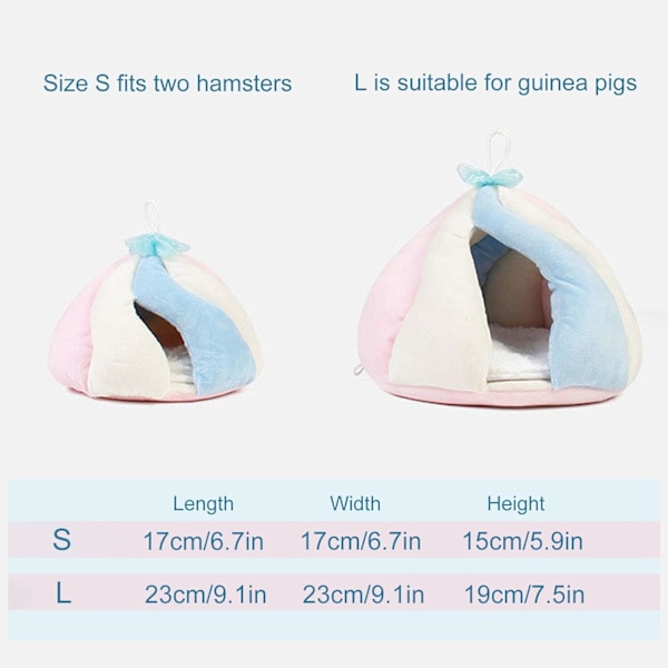 Marsvin Varm Seng Rede, Små Dyr Sovende Hængekøje Plys Hytte, Hamsterbur Tilbehør, Skjulested Hule Hængende Hus Legetøj til Gerbil Dværgmus Rotte