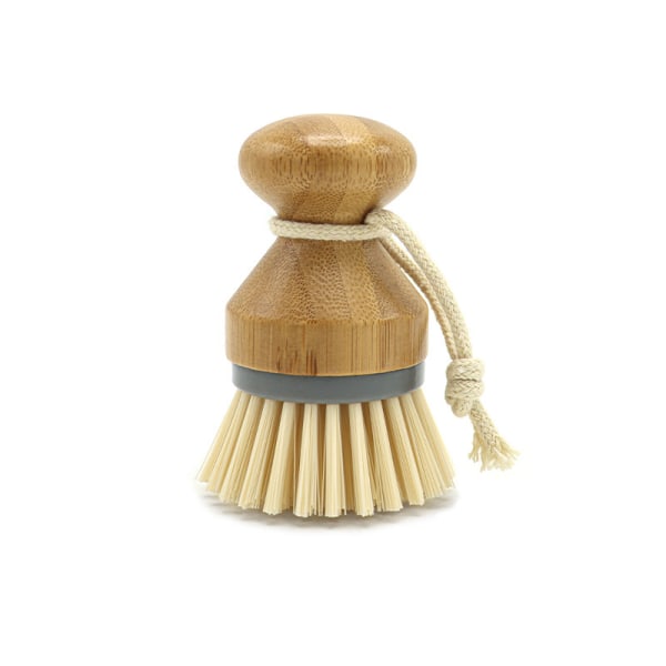 1 kpl bambu palmuharja (harmaa), hankausharja astian puhdistukseen