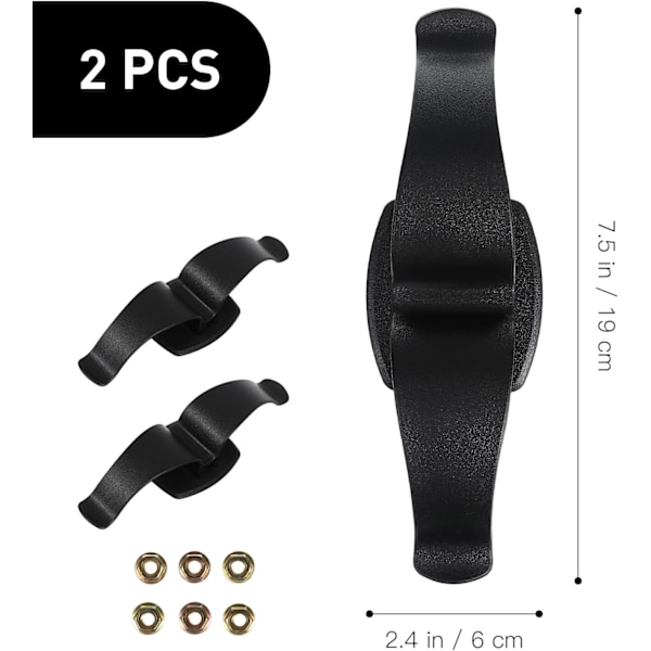 Pakke Bil Paraplyholder - Bilventilationsmontering - Nakkestøttemontering - Bil Paraplyholder - Sort