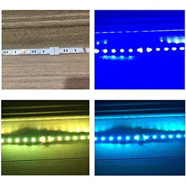 RGB 5050 LED Strip Connector 4-polet Hurtigkobling til 10 mm Bredde