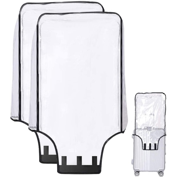2 ST PVC Transparent Resväska Skyddande Omslag för 26\" Resväska