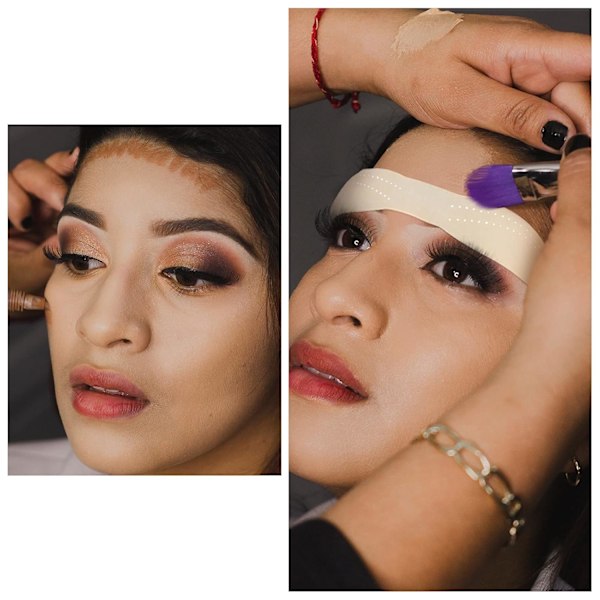 20 Stycken Micro Blading Övningshud Falsk Hud Silikon Ögonbryn Tatuering Övningspannband för Nybörjare Tatuering Ögonbryn Övningsdesign (Punktad Linje, Whi