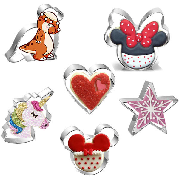 6 kpl evästeleikkurit Mickey Mouse -hahmoilla, Mickey Mo