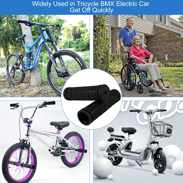 4 stk. Cykelstyrgreb, Børne skridsikre cykelstyrgreb i gummi, Specialiserede udskiftningscykelgreb, til Beach Cruiser Razor Scooter Foldbar Mou