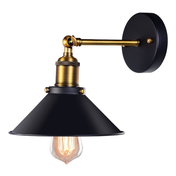 Ø22cm E27 Vintage Industriell Metallvägglampa (utan glödlampa), Umb