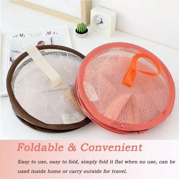 4 stk. Foldbare 3-lags Opbevaringskurve, (2 Orange + 2 Kaffe) Børn