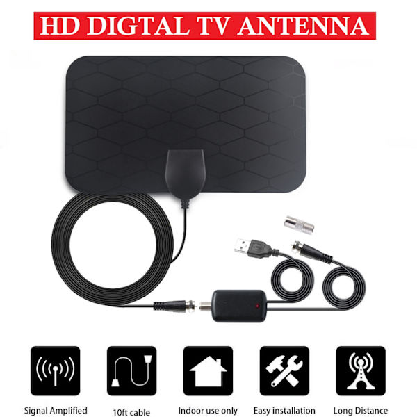 3000miles 1080p HD Digitaalinen TV-antenni DVB-T2 TV-antenni vahvistimella