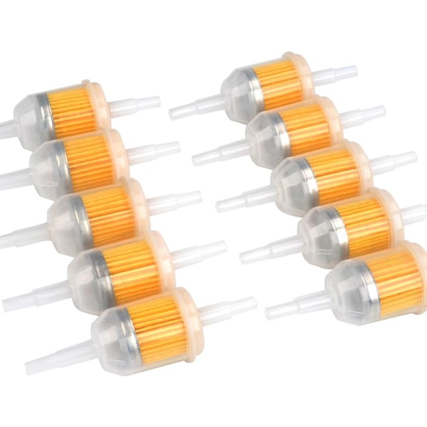 10 stk Universelle Drivstofffilter Hurtig Drivstoff Bensinfilter 6mm 8mm Bensinfilter Maskiner Modell: 131-261-275