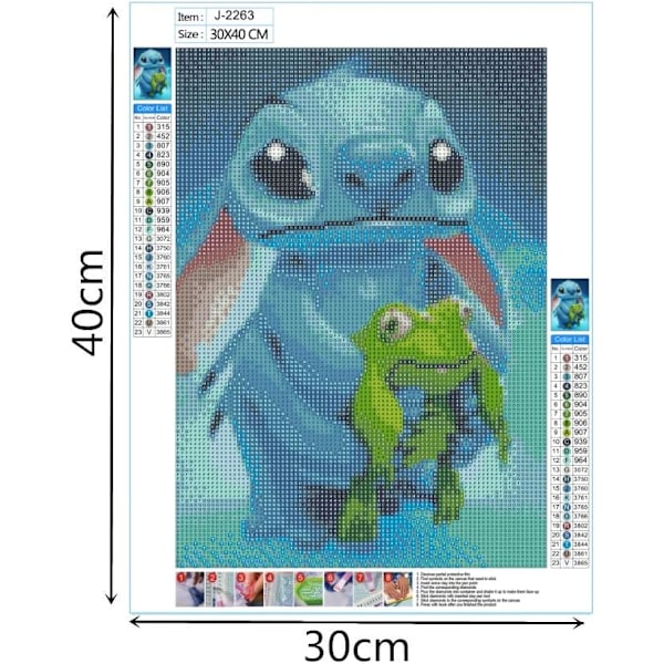 30x40cm, 5D Timanttipiirustus Piirretty 5d timanttimaalattu rhinestones