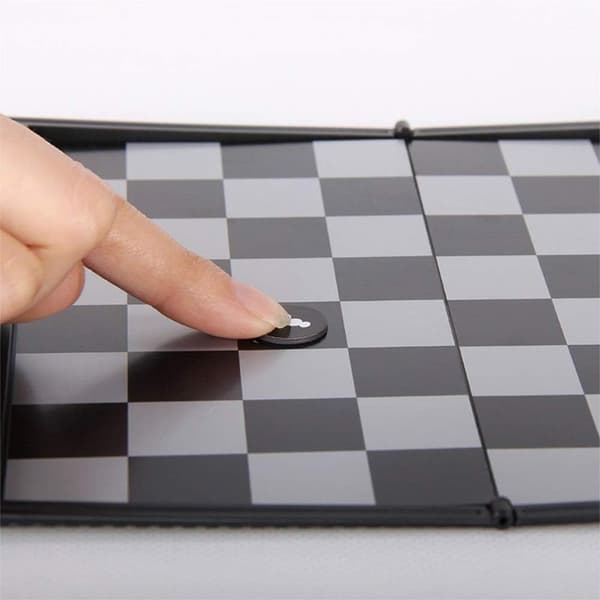 Chess Wallet Set (20cm) - Mini Brætspil, Foldbar Magnetisk Tra