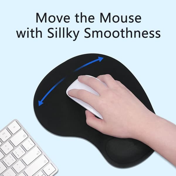 Ergonomisk musematte med håndleddsstøtte, gel håndleddsstøtte musematte, smertelindrende musematte for bærbar PC, sklisikre musematter for kontor og hjem