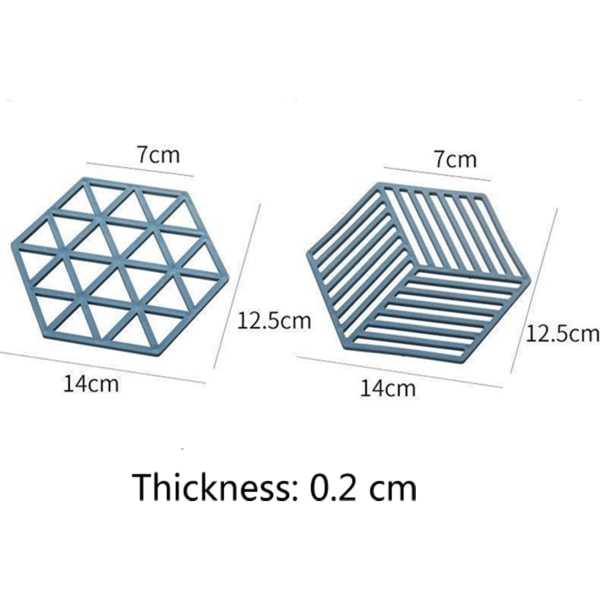 Silikone grydelapper, sekskantede grydelapper, folde silikone Dri