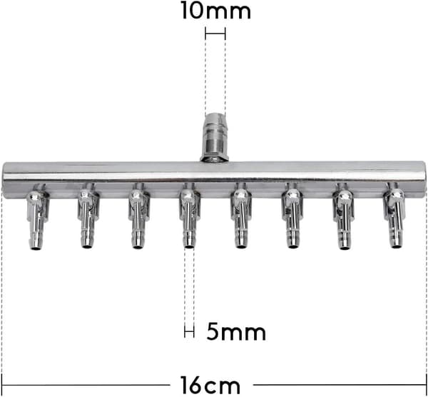 Akvarieluftflödeskontroll (8-vägs) Spakventilfördelare Splitter