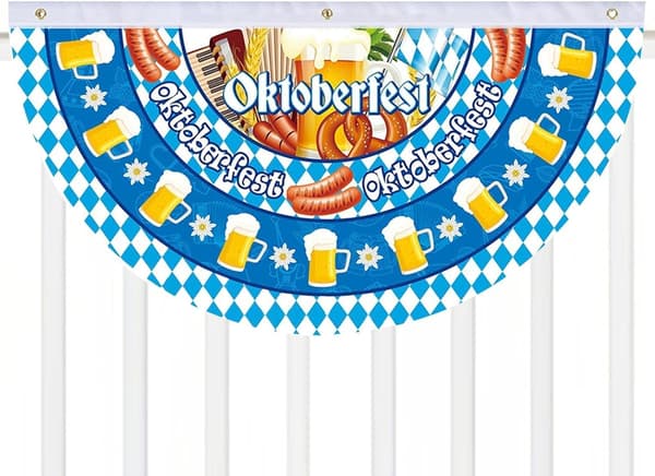 90 x 48 cm Dubbel Bayersk Oktoberfest-vimpel