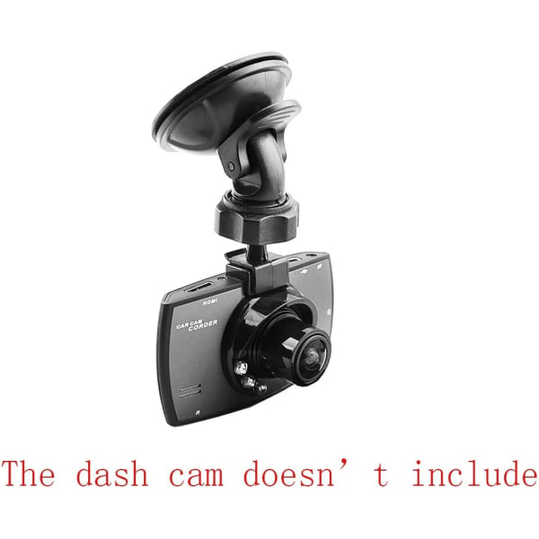Bilfäste med Sugkopp för Dashcam, 6 Adaptrar, 360 Grader