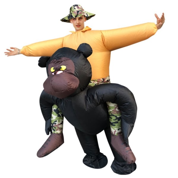 (160-190cm) Uppblåsbar Monkey Kostym - Uppblåsbar Gorilla Costum