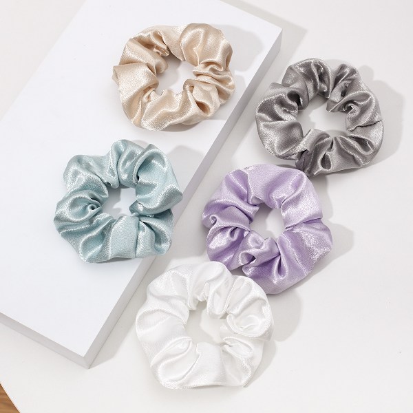 8 pakker hårelastikker Silke Satin Scrunchies til kvinder Piger Hår Elastikbånd Hestehaleholder Bløde Hår Tilbehør