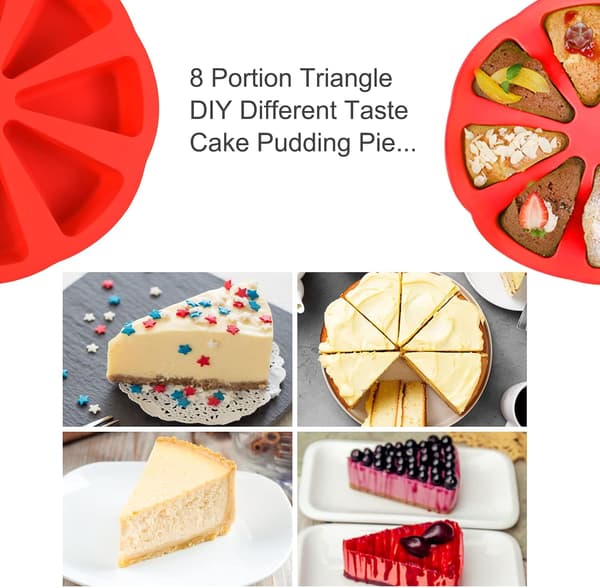 Bageforme Trekantet Pizzastykke Kage Silikonform 8 Hulrum S