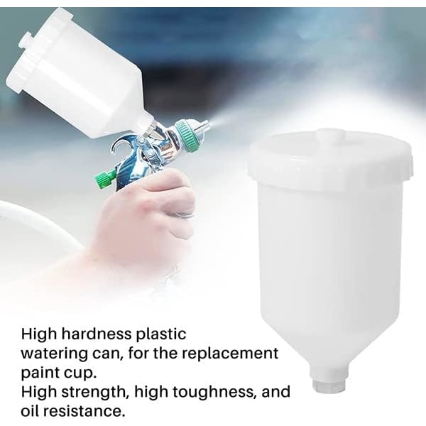 600ML Färgkopp, 600Ml Färgvattenkanna Luft Sprayverktyg Plastkruka Trådkontakt Sprayverktyg