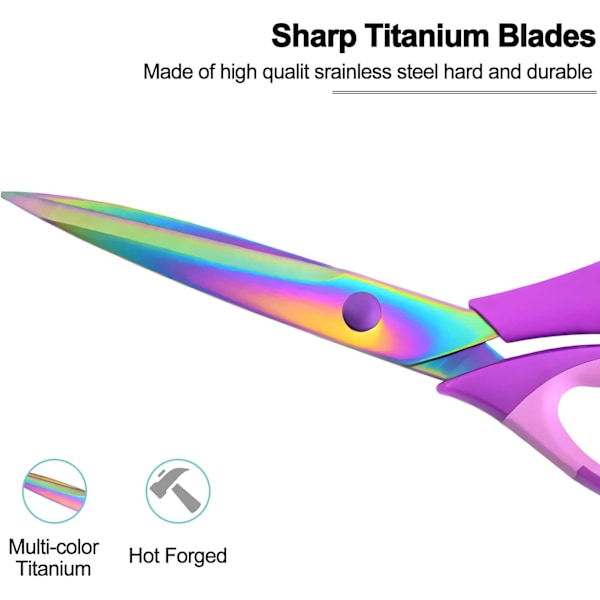 Hobby Saks Sæt med 3 stk., Universalskarpe Titanium Blade Sakse, Komfortabelt Greb, Multifunktionelt Stof Saks Værktøj Fantastisk til Voksne, Kontor