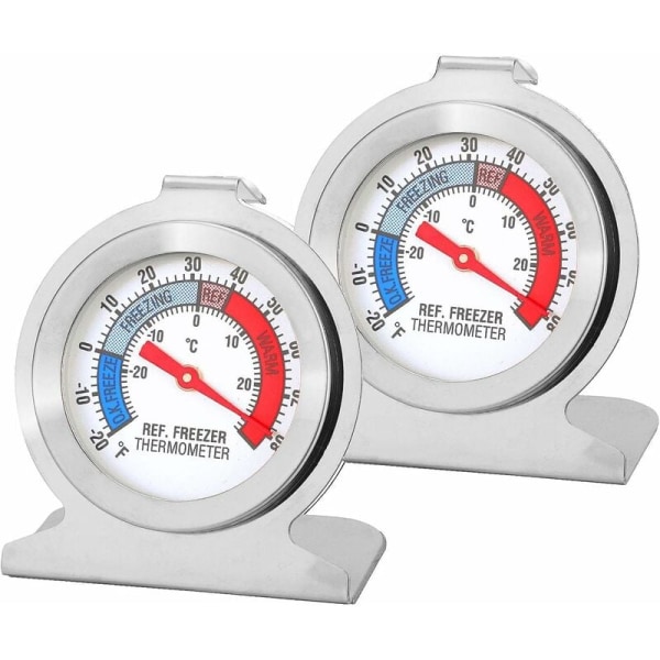 2 stk Kjøleskapstermometer, Digitalt Termometer for Testing Fr