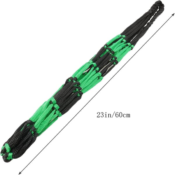 Netpose 2 STK Sort Grøn Nylon Enkelt Bold Netpose Bærepose til Volleyball Basketball Fodbold