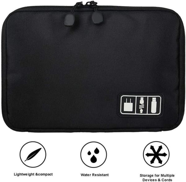 Tilbehørspose Rejse Elektronik Organizer Case til Power Bank,