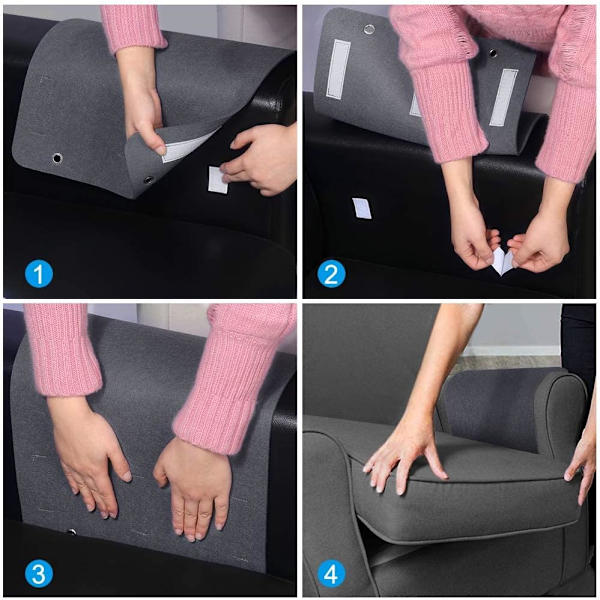Sofa Stol Lomme Blå Grå Filt Opbevaringspose, Organizer Sofa Cove
