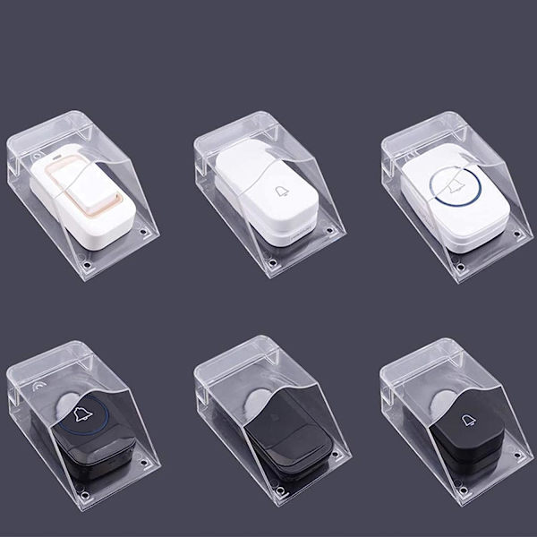 Vanntett Transparent Deksel for Ring Chime But, Trådløs Dørklokke