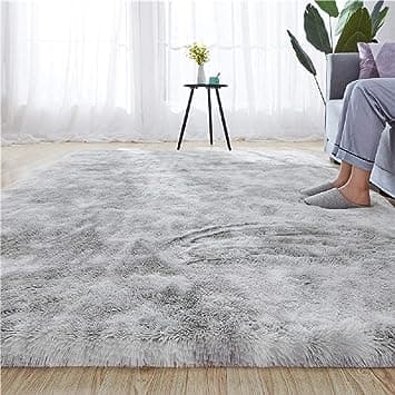 Vandgrå tie-dye 80*160cm tykk gradientet tæppe til hjemmet silke w
