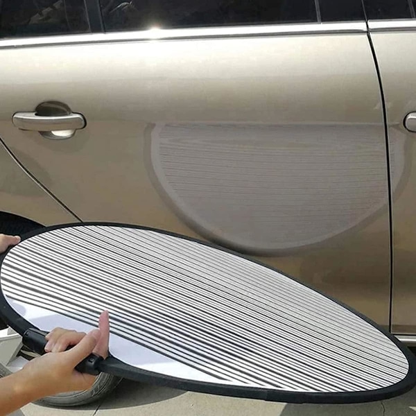 80cm Buckelreflektorbräda Vikbar Flexibel Linjerad Randig Buckelbräda Reflektorpanel för Bilbuckelkontrollverktyg