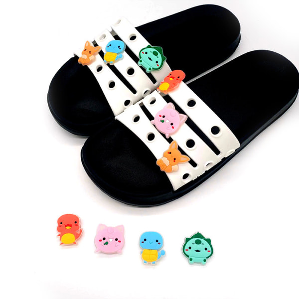 5 stk Lysende 3D Smykker Sandaler Klomper, Sko Charms, Søte Sko