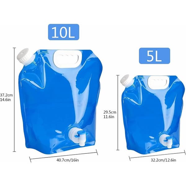 2 Styk Foldbare Vandbeholdere PE Drikk Vandpose Drikk