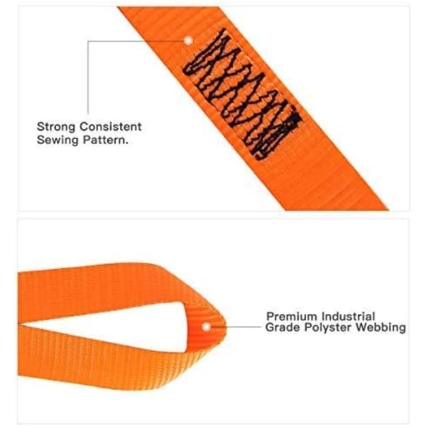 8PK Myke Stropper for Nedbinding 1-1/16 x 18 tommer - 3600LB Bruddstyrke, Løkker for Sikring av Tilhengerfeste for Sykler, ATV, UTV, Motorsykler, Scootere,