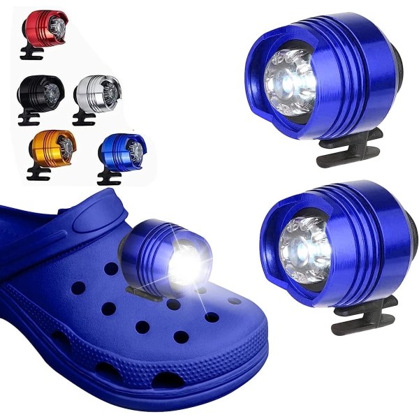 2st LED Croc (Färg: Blå) Skor Ljus, Strålkastare För Croc, Små f2d3 | Fyndiq