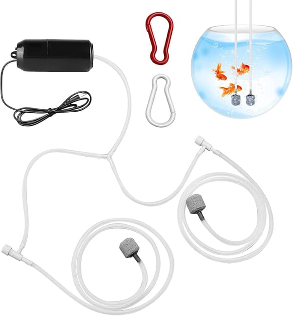 Mini USB Luftpump Syrepump: Bärbar Syre Luftpump med Dubbel