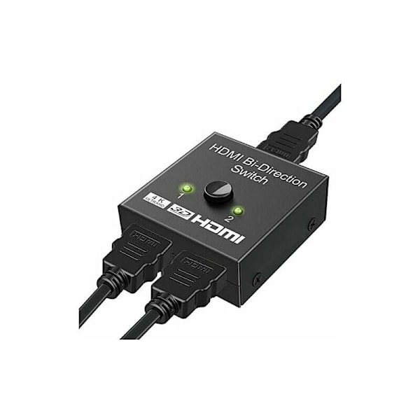 HDMI-bryter, tosidig 4K HDMI-splitteradapter 2 inn 1 ut