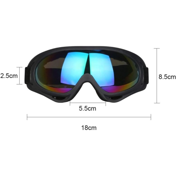 2 stk Skibriller Snowboardmasker (Sort), Snescooter Motorcykel Go