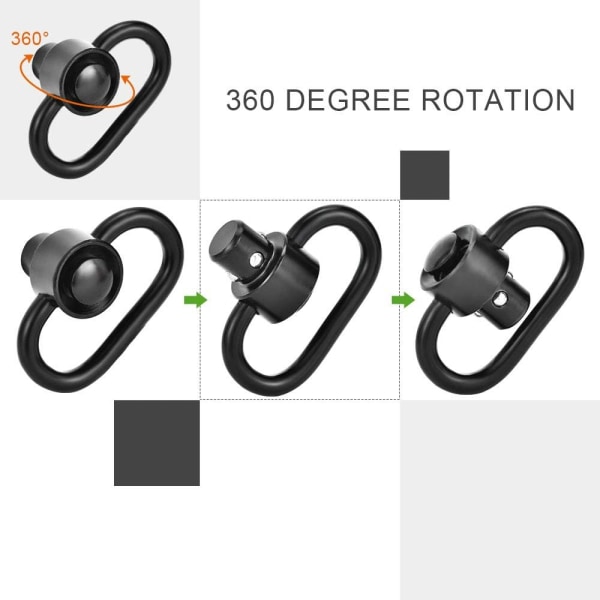 2 stk. QD Sling Mount Rifle Swivels Mount 1,25\" Loop Heavy Duty Pu