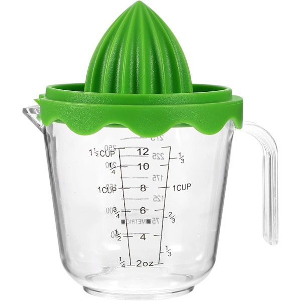 Manuell Juicer med 35 cl Mätkopp - Frukthandpress för Lime Citron/Citrus - Liten Portabel Juicepress för Hemmakök Resor